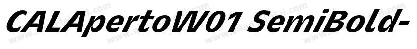 CALApertoW01 SemiBold字体转换